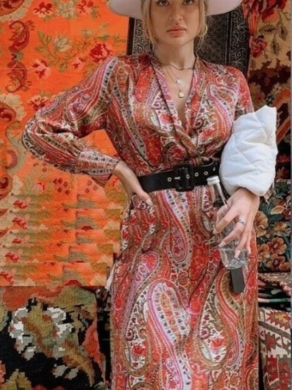 Elegant Zara Paisley Dress